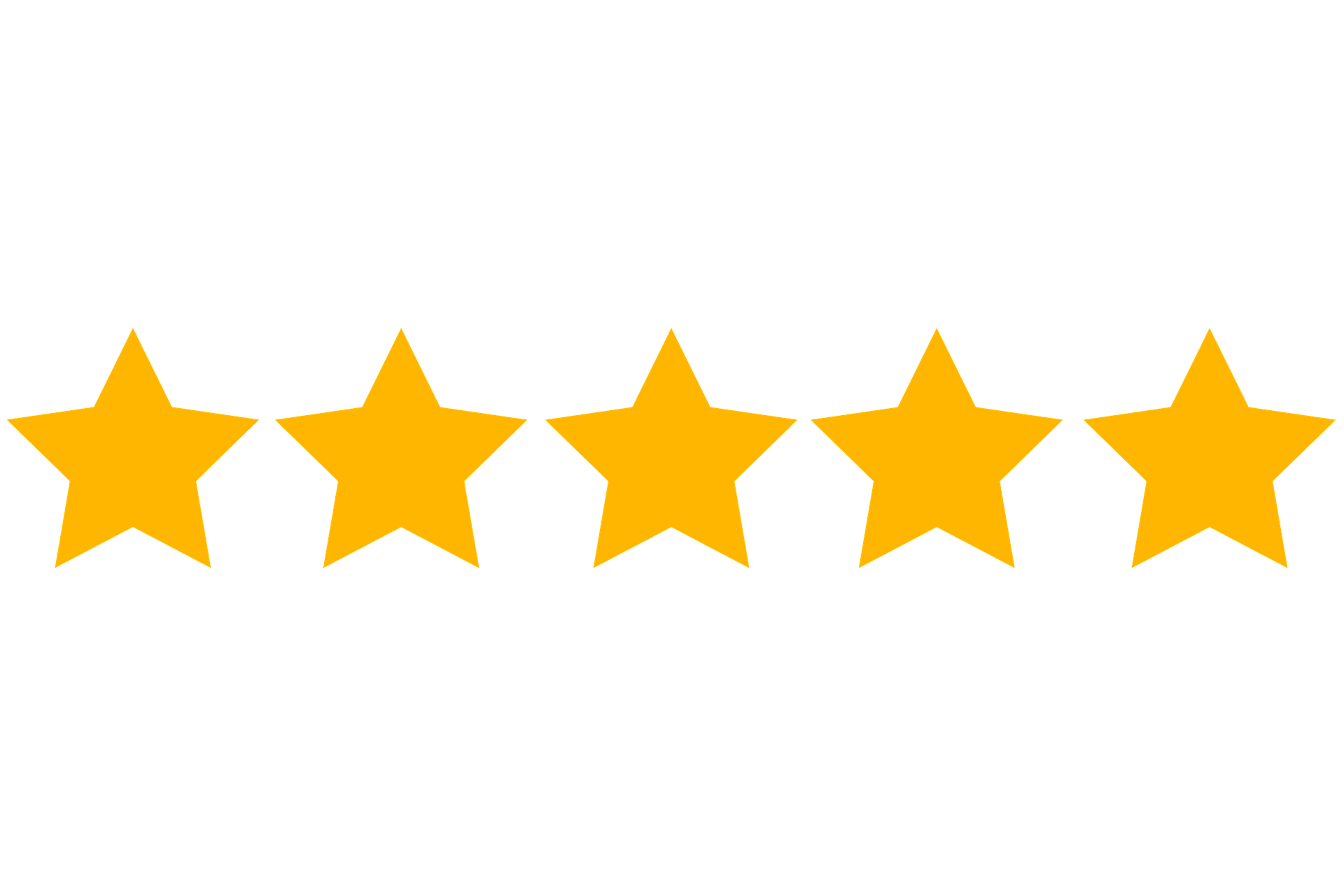 40+ 5 star on Google